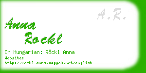 anna rockl business card