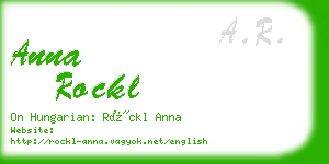 anna rockl business card